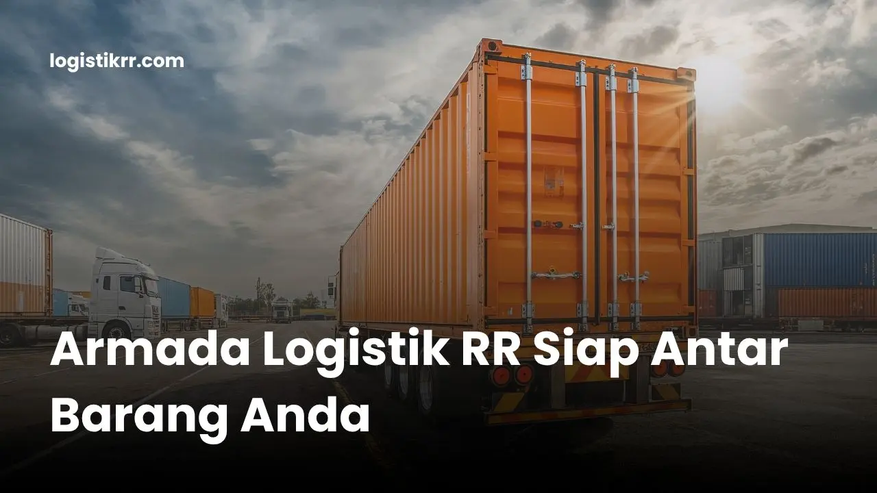 Kapal kargo dan truk ekspedisi Logistik RR untuk pengiriman jauh