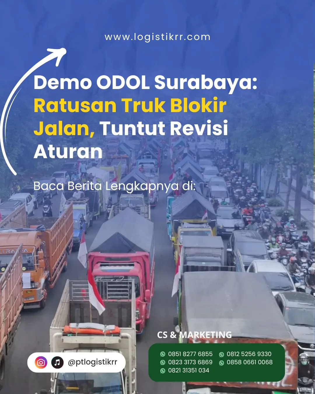 Demo Truk ODOL di Surabaya