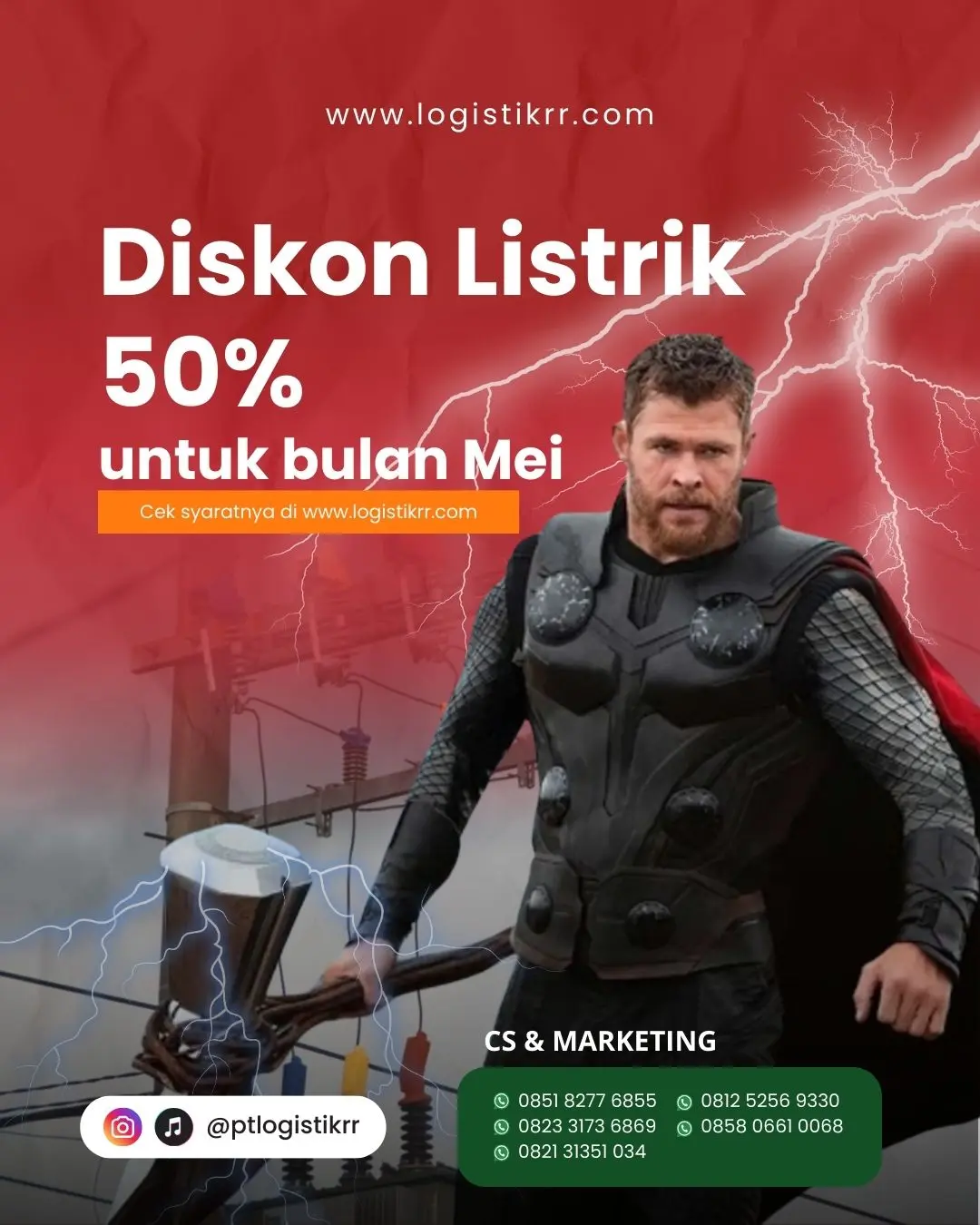 Ilustrasi diskon listrik PLN 50% Mei 2025