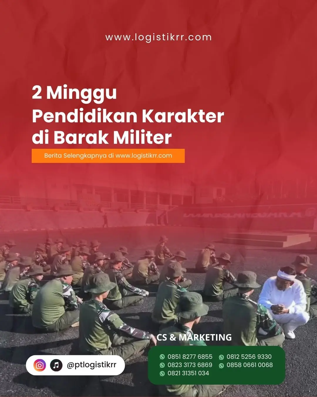 Pelajar Purwakarta mengikuti latihan di barak militer