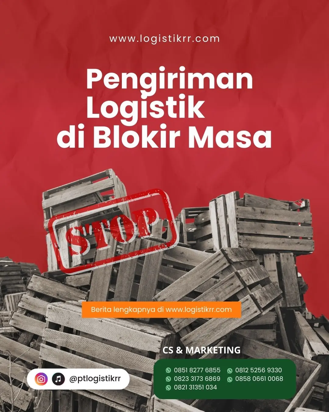 Pemblokiran pengiriman logistik PT JTLE