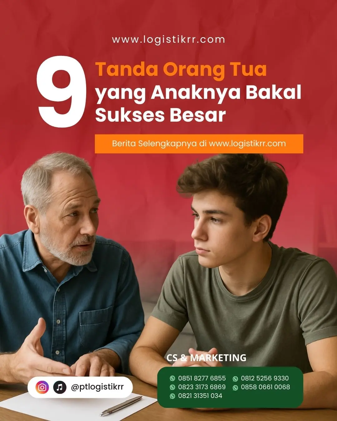 Orang tua dan anak berdiskusi tentang masa depan