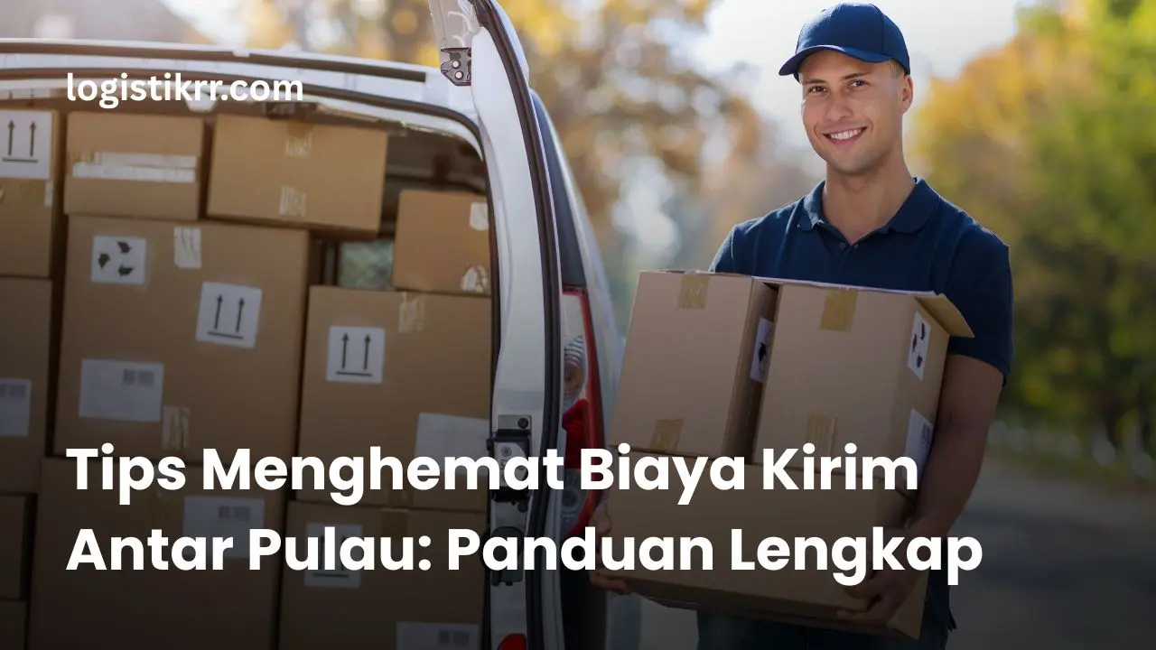 Ilustrasi pengiriman barang antar pulau dengan berbagai moda transportasi